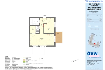 Vorschaubild des Objekts „Stiege 3 / Top 3.21 - SMART“