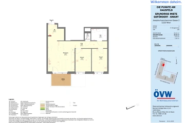 Vorschaubild des Objekts „Stiege 1 / Top 1.36 - SMART“